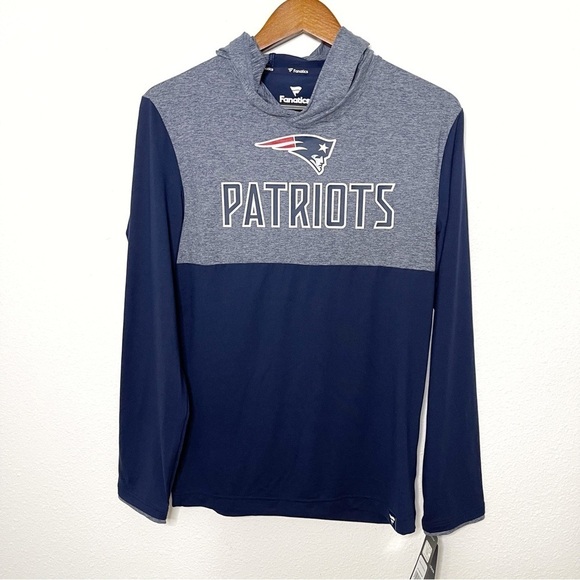 NFL New England Patriots men hoodie long sleeve tshirt size S NWT - Picture 3 of 10